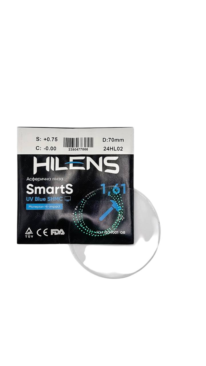 Оптична лінза HILENS SmartS UV Blue SHMC 1,61 від +0,25 до +4