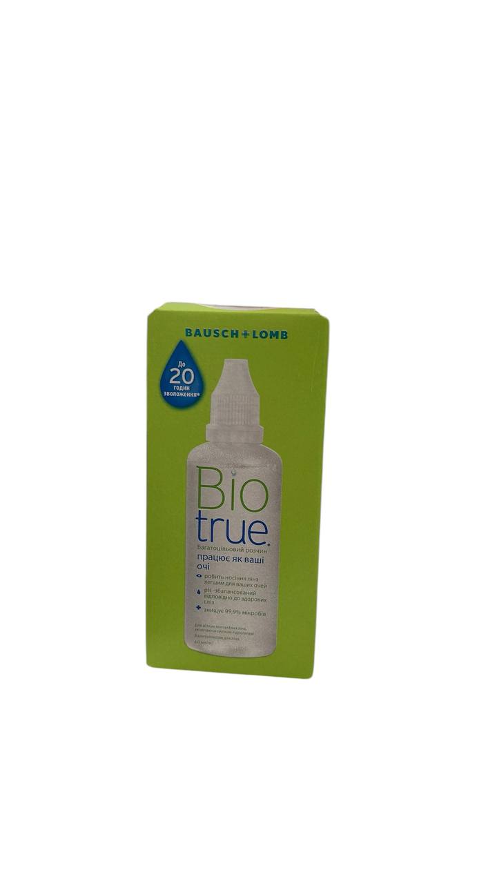 Розчин зволожуючий для очей та контактних лінз Bio true 60 ml.